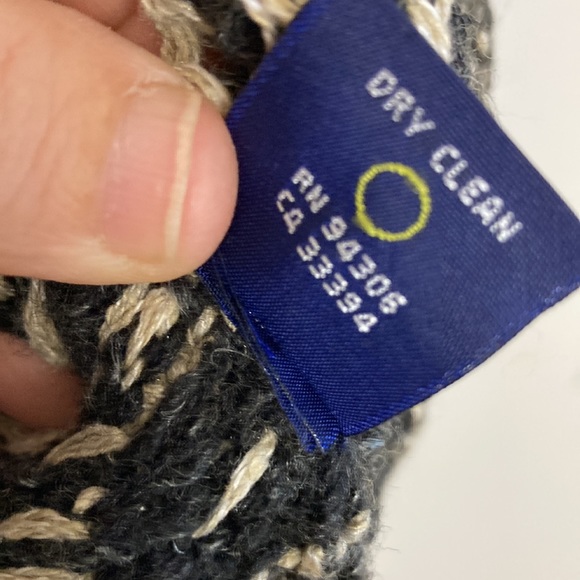 Vintage Ralph Lauren Sweater Vest Womens Medium Large Silk Linen Gray Tan Aztec - Picture 11 of 12